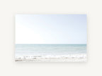 Pale Aqua Horizon, coastal canvas wall art print, front view