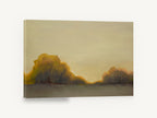 Ochre Grove at Dusk, ochre tree grove landscape painting, landscape canvas wall art print ready to hang