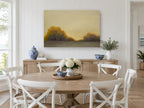 Ochre Grove at Dusk landscape canvas print on the wall of a Hamptons dining room