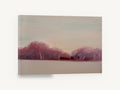 Rose Dusk Treeline, rose treeline dusk landscape painting, landscape canvas wall art print ready to hang