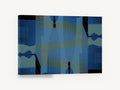 Mirrored Chrysler Blues, mirrored chrysler building abstract cityscape, city canvas wall art print ready to hang
