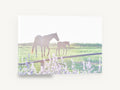 Mare and Foal Morning, mare and foal pasture photograph, landscape canvas wall art print ready to hang