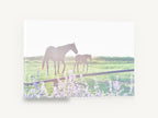 Mare and Foal Morning, mare and foal pasture photograph, landscape canvas wall art print ready to hang