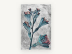 Inverted Freesia Stem, floral canvas wall art print, front view