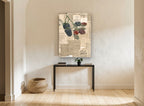 Blackberries and Almanacs vintage canvas print on the wall of a hallway