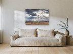 Light Over the Dry Valley landscape canvas print on the wall of a living room