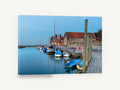 Blakeney Quay at Dusk, blakeney quay boats dusk photograph, coastal canvas wall art print ready to hang
