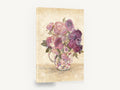 Mauve Roses in Chintz Cup, pink purple roses floral still life, floral canvas wall art print ready to hang