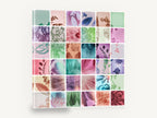 Analog Flower Grid, floral close-up grid photography collage, floral canvas wall art print ready to hang
