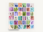 Cactus Colour Grid, cactus grid pastel botanical collage, floral canvas wall art print ready to hang