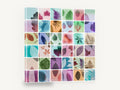 Leaf Print Mosaic, pressed leaf grid botanical photography, floral canvas wall art print ready to hang