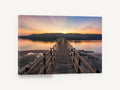 Jetty at First Light, sunrise jetty seascape photograph, coastal canvas wall art print ready to hang