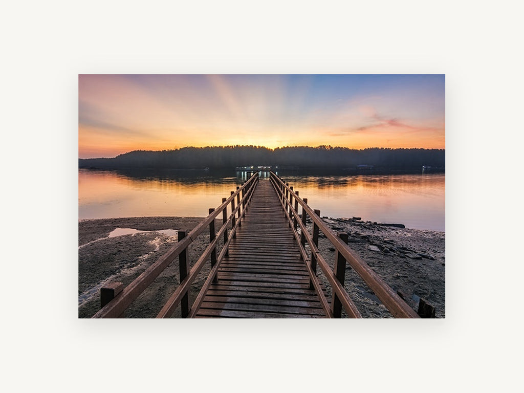 Jetty at First Light, coastal canvas wall art print, front view