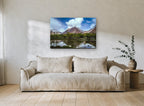 Reflected Ridge Valley landscape canvas print on the wall of a living room