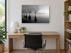 Flooded Willows at Dusk coastal canvas print on the wall of a study