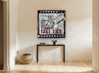 Live Life Take Two vintage canvas print on the wall of a hallway