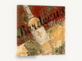 Bordeaux Blanc Cellar, bordeaux blanc wine bottle grapes, kitchen canvas wall art print ready to hang