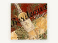 Bordeaux Blanc Cellar, kitchen canvas wall art print, front view