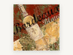 Bordeaux Blanc Cellar, kitchen canvas wall art print, front view