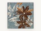 Chocolate Blooms on Slate, floral canvas wall art print, front view