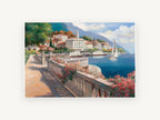Lakeside Terrace Promenade, coastal canvas wall art print, front view