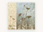Meadow Silhouettes Panel, floral canvas wall art print, front view