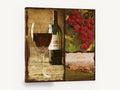 Burgundy Vineyard Collage, red wine grapes vineyard collage, floral canvas wall art print ready to hang