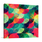 Colorful Circle Seamless Pattern Wall Art Print