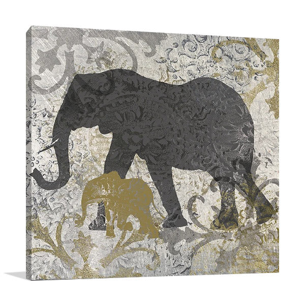 African Elephants Exotiques Wall Art Print