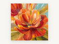 Blazing Open Poppy, floral canvas wall art print, front view
