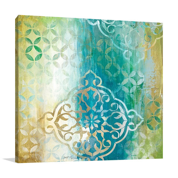 Teal Impression I Wall Art Print