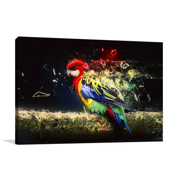 Abstract Parrot Bird Wall Art Print