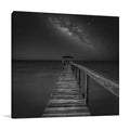 Milky Way over the Sea Wall Art Print