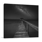 Milky Way over the Sea Wall Art Print