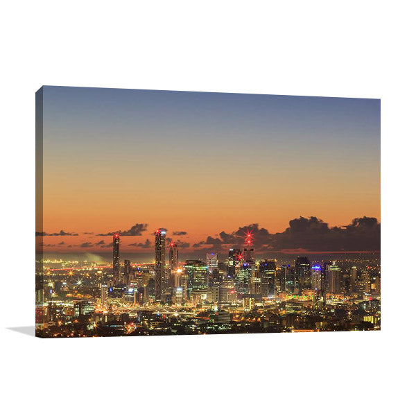 Brisbane City Sunrise Wall Art Print