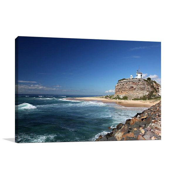 Australia Nobbys Lighthouse Wall Art Print