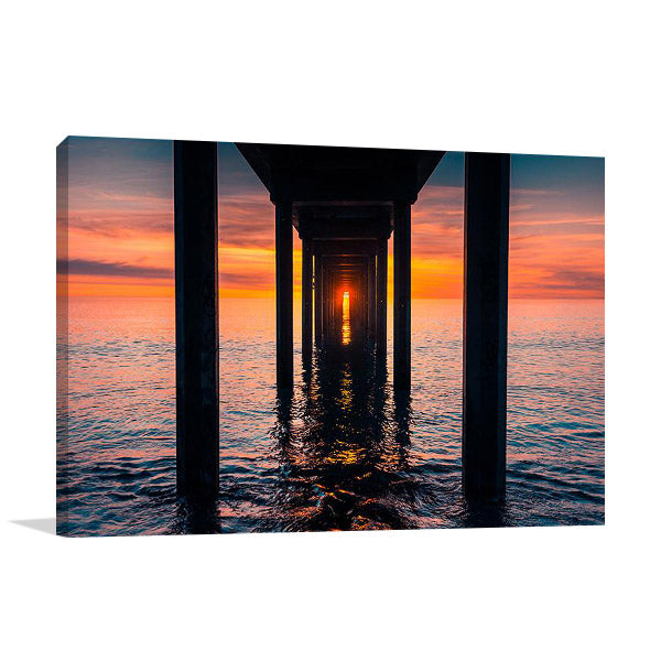 Sunset at Brighton Jetty Wall Art Print
