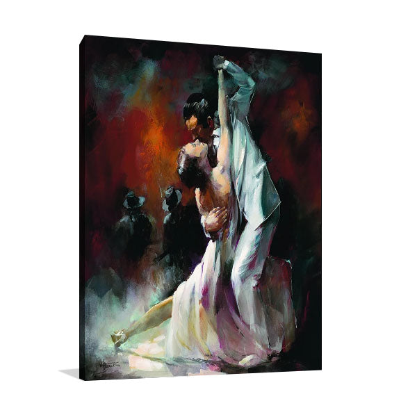 Couple Dancing Tango Wall Art Print