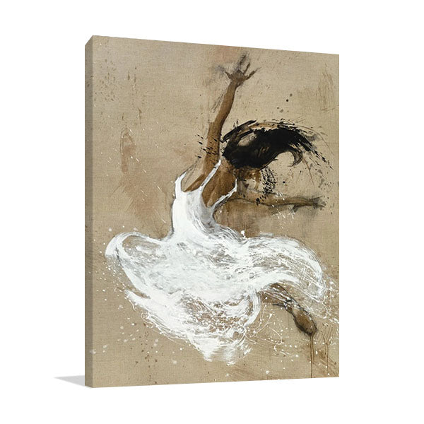 Dancer in White Wall Art Print