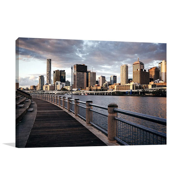 Brisbane City Skyline Wall Art Print