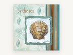 Scallop By The Sea, coastal canvas wall art print, front view
