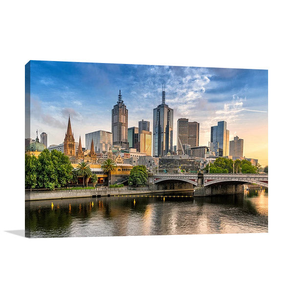 Melbourne Cityscape Wall Art Print