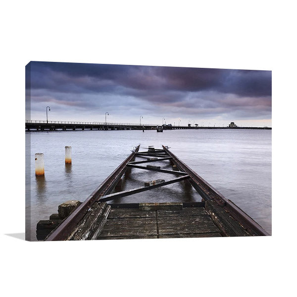 St Kilda Pier Sunset Wall Art Print