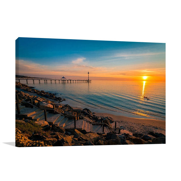 Sunset at Brighton Beach Wall Art Print