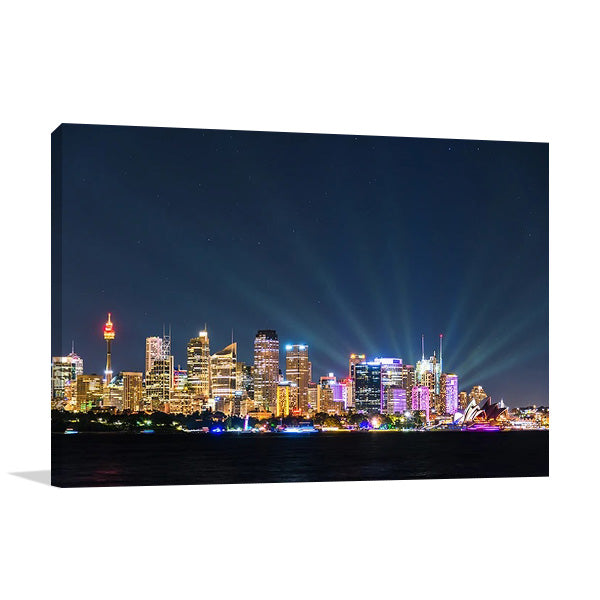 Sydney at Night Wall Art Print