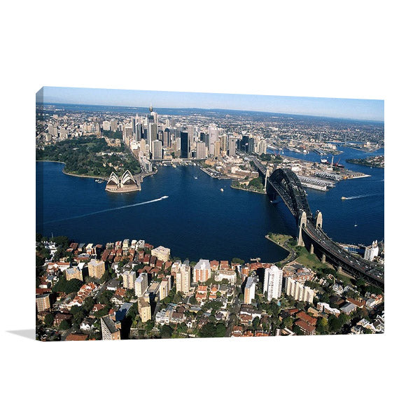 Sydney City Aerial View Wall Art Print