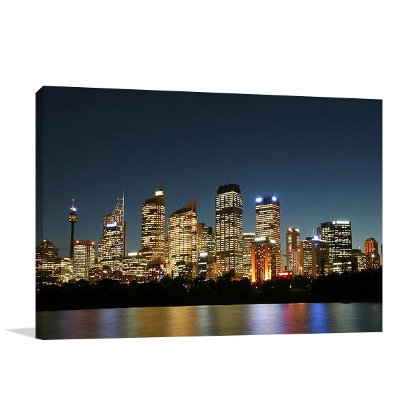 Sydney City at Night Wall Art Print