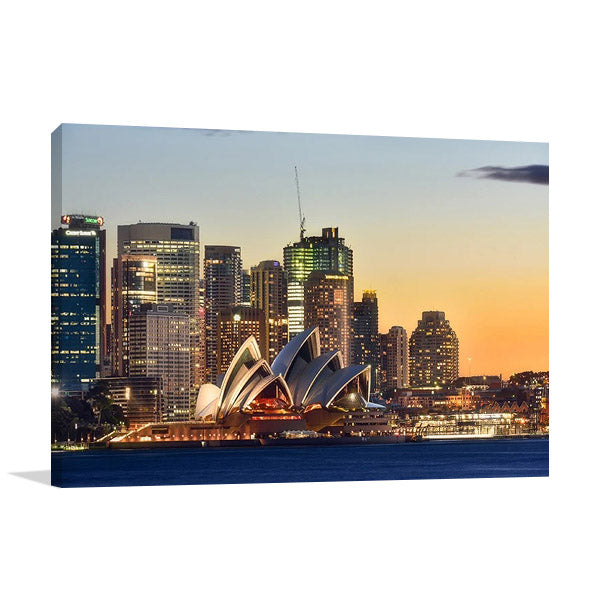 Sydney Opera House on Sunset Wall Art Print