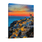 Santorini Oia Village Wall Art Print