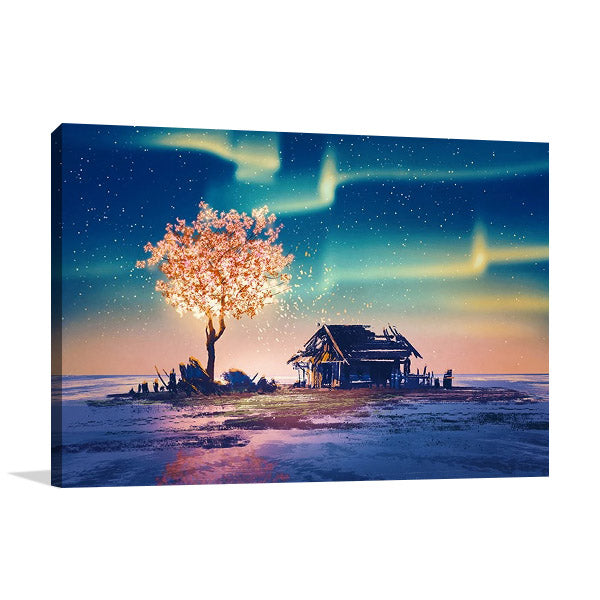 Fantasy Tree Lights Wall Art Print